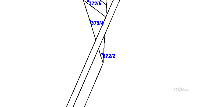 Parcela st. 372/2 v KÚ Královice, Katastrální mapa