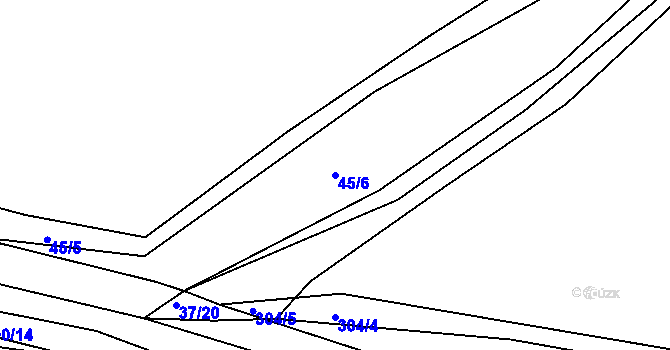 Parcela st. 45/6 v KÚ Královice, Katastrální mapa