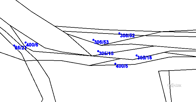 Parcela st. 305/15 v KÚ Královice, Katastrální mapa