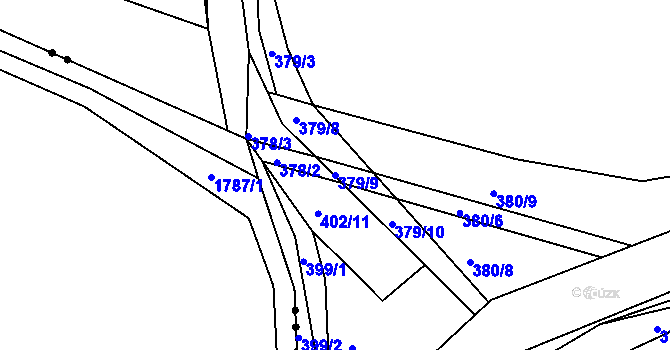 Parcela st. 379/9 v KÚ Královice, Katastrální mapa