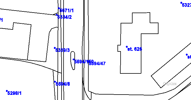 Parcela st. 5327/2 v KÚ Kralovice u Rakovníka, Katastrální mapa