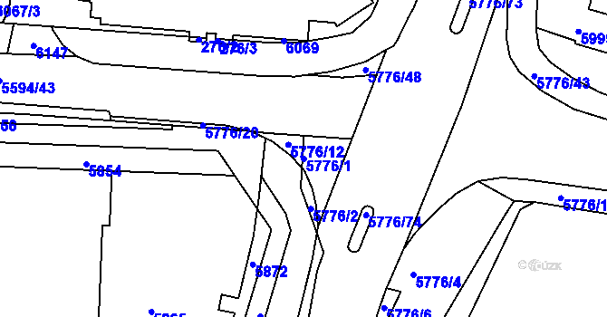 Parcela st. 5776/1 v KÚ Kralovice u Rakovníka, Katastrální mapa