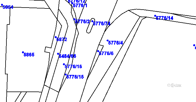 Parcela st. 5776/6 v KÚ Kralovice u Rakovníka, Katastrální mapa