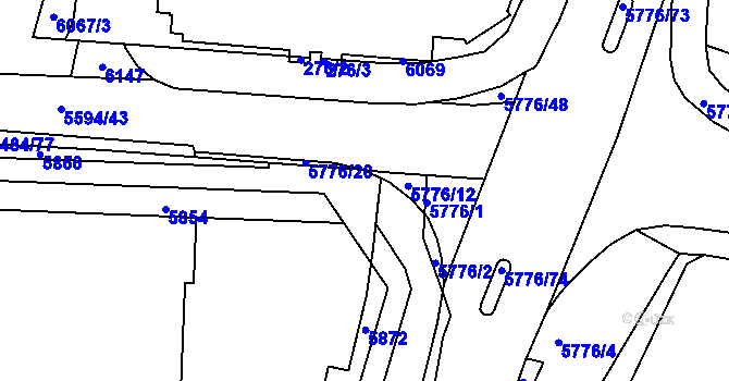 Parcela st. 5776/17 v KÚ Kralovice u Rakovníka, Katastrální mapa