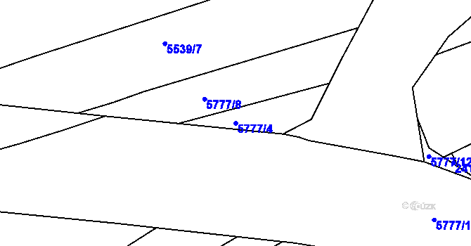 Parcela st. 5777/4 v KÚ Kralovice u Rakovníka, Katastrální mapa