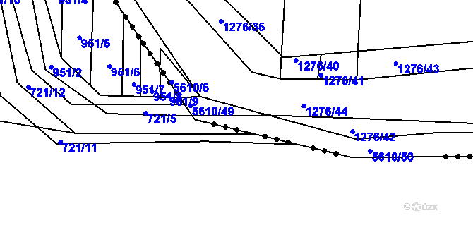 Parcela st. 5610/5 v KÚ Kralovice u Rakovníka, Katastrální mapa