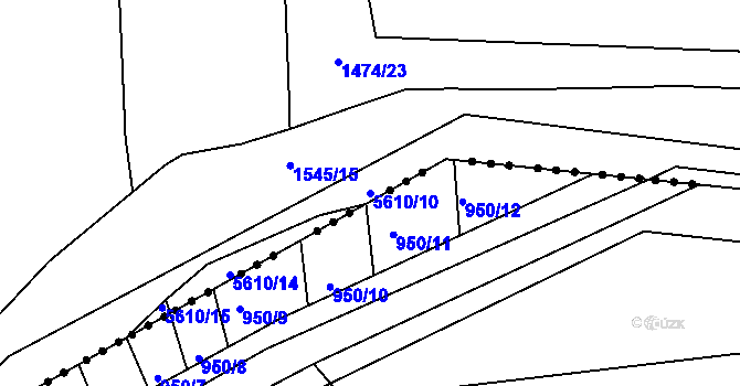 Parcela st. 5610/10 v KÚ Kralovice u Rakovníka, Katastrální mapa