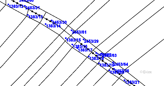 Parcela st. 2453/28 v KÚ Kralovice u Rakovníka, Katastrální mapa