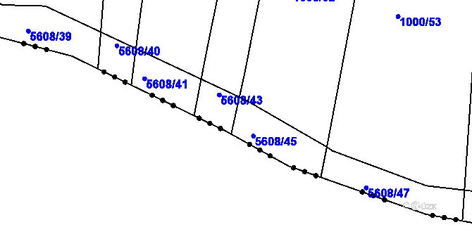 Parcela st. 5608/44 v KÚ Kralovice u Rakovníka, Katastrální mapa