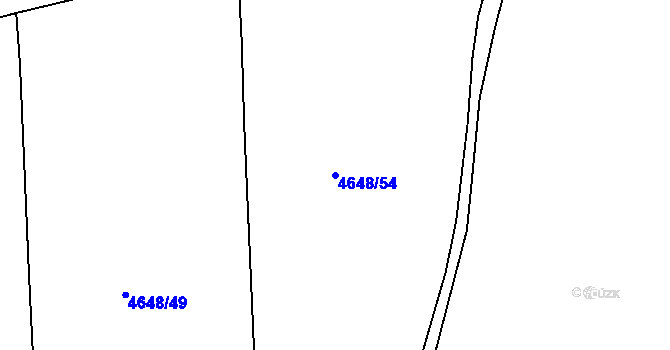 Parcela st. 4648/54 v KÚ Kralovice u Rakovníka, Katastrální mapa