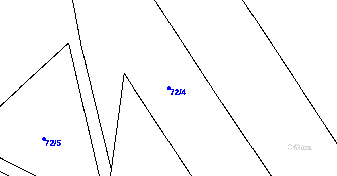 Parcela st. 72/4 v KÚ Fukov, Katastrální mapa