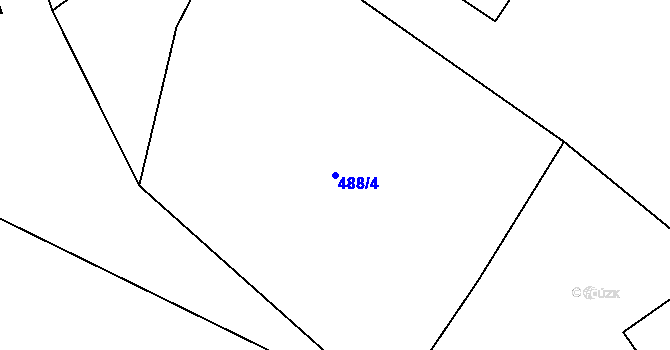 Parcela st. 488/4 v KÚ Kralupy nad Vltavou, Katastrální mapa