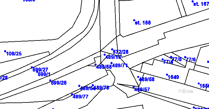 Parcela st. 489/18 v KÚ Kralupy nad Vltavou, Katastrální mapa