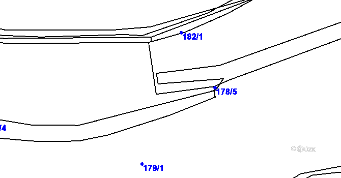 Parcela st. 178/4 v KÚ Lobeč, Katastrální mapa