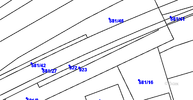 Parcela st. 745/7 v KÚ Králův Dvůr, Katastrální mapa