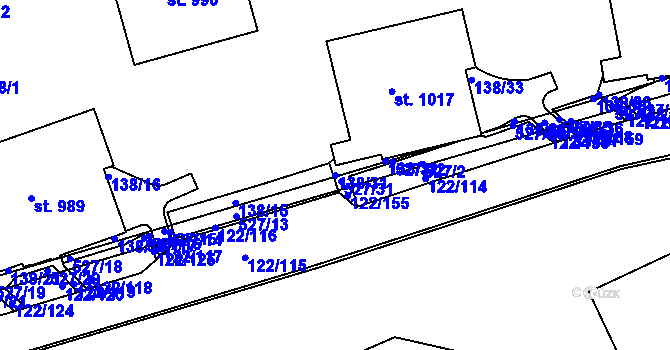 Parcela st. 138/31 v KÚ Králův Dvůr, Katastrální mapa