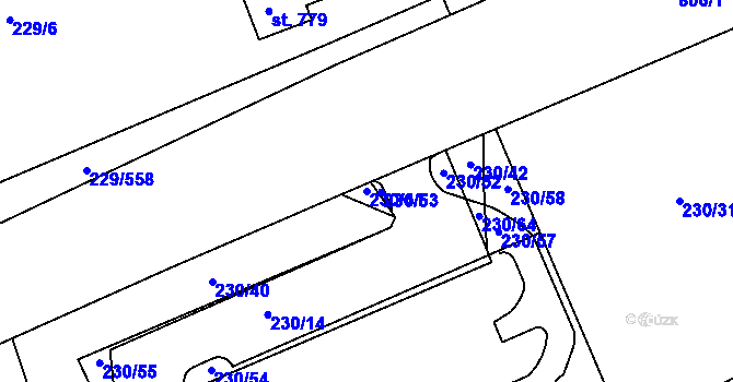 Parcela st. 230/41 v KÚ Králův Dvůr, Katastrální mapa