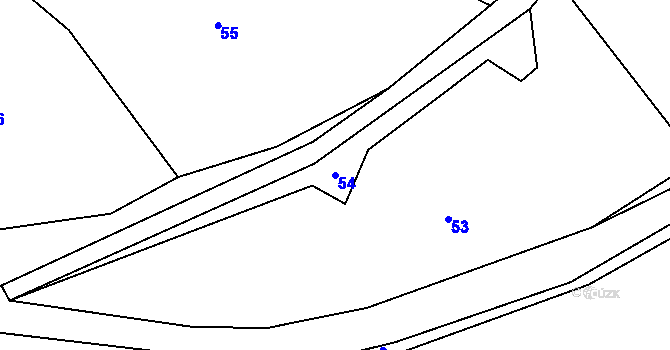 Parcela st. 54 v KÚ Kramolín u Nepomuka, Katastrální mapa