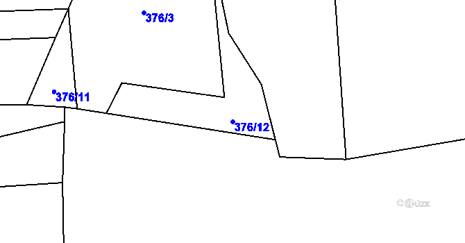 Parcela st. 376/12 v KÚ Kramolín u Nepomuka, Katastrální mapa