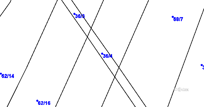 Parcela st. 36/4 v KÚ Kramolín u Nepomuka, Katastrální mapa