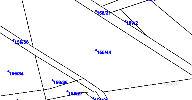 Parcela st. 156/44 v KÚ Kramolín u Nepomuka, Katastrální mapa