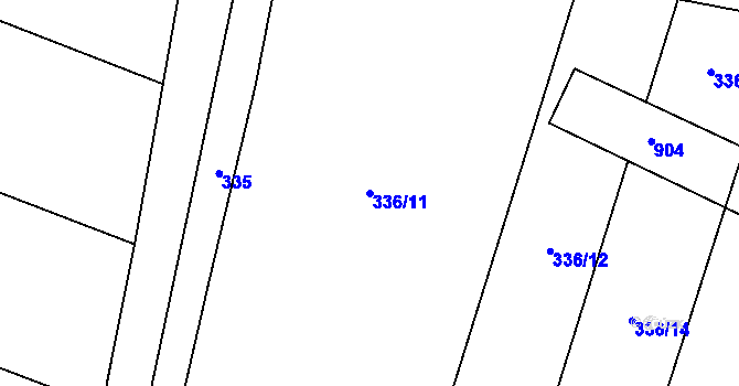Parcela st. 336/11 v KÚ Kramolín u Nepomuka, Katastrální mapa