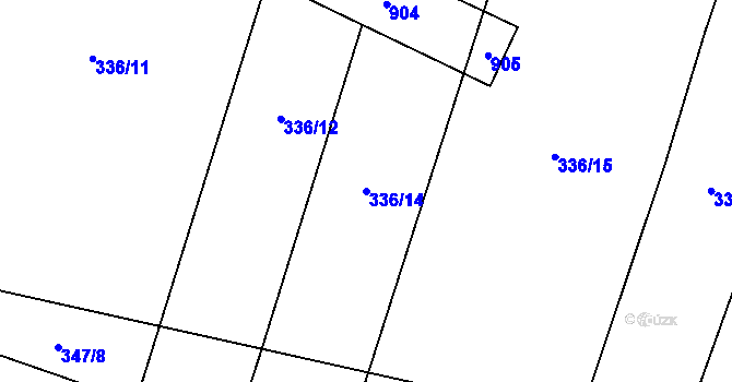 Parcela st. 336/14 v KÚ Kramolín u Nepomuka, Katastrální mapa