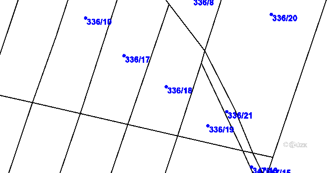 Parcela st. 336/18 v KÚ Kramolín u Nepomuka, Katastrální mapa