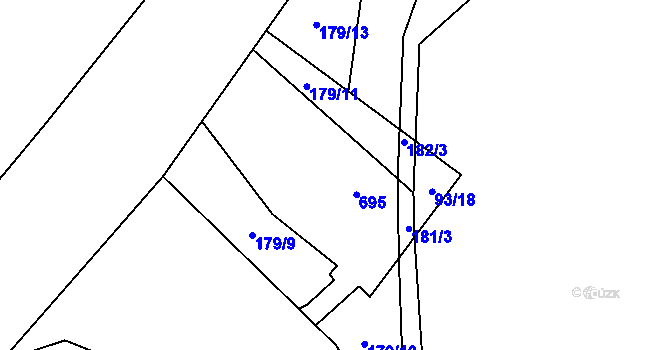 Parcela st. 154 v KÚ Kramolín, Katastrální mapa