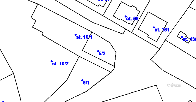 Parcela st. 5/2 v KÚ Kramolín, Katastrální mapa