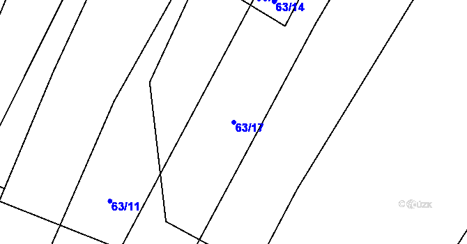 Parcela st. 63/17 v KÚ Kramolín, Katastrální mapa