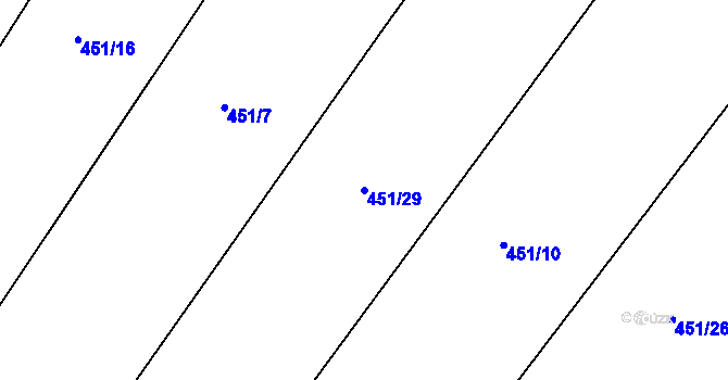 Parcela st. 451/29 v KÚ Kramolín, Katastrální mapa