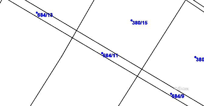 Parcela st. 684/11 v KÚ Kramolín, Katastrální mapa