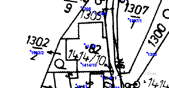 Parcela st. 82 v KÚ Kraselov, Katastrální mapa