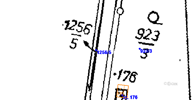 Parcela st. 1256/5 v KÚ Kraselov, Katastrální mapa