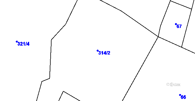 Parcela st. 314/2 v KÚ Mladotice u Kraselova, Katastrální mapa