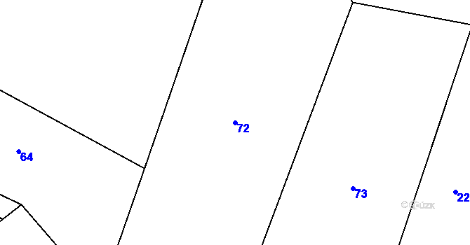 Parcela st. 72 v KÚ Mladotice u Kraselova, Katastrální mapa
