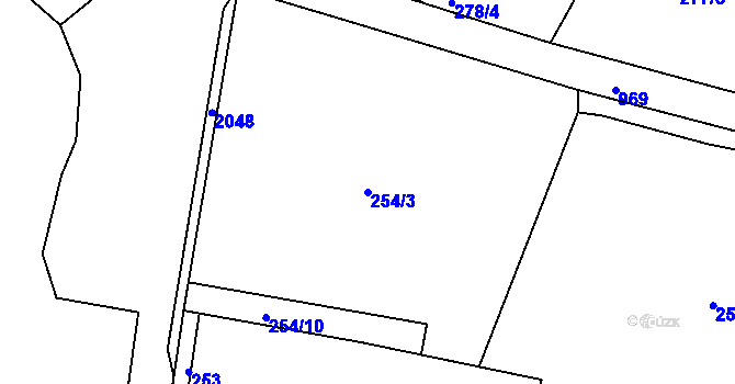 Parcela st. 254/3 v KÚ Krasíkov, Katastrální mapa
