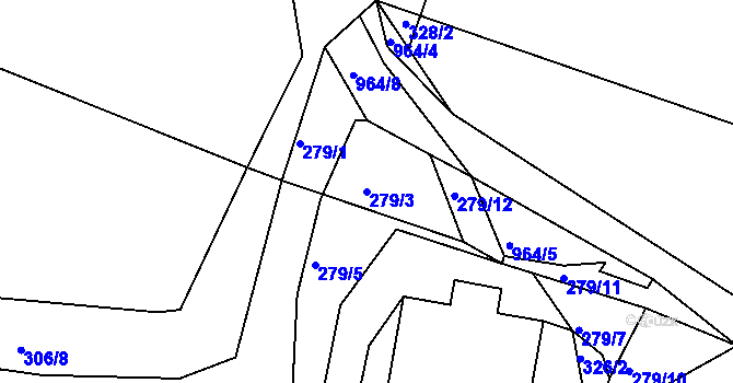 Parcela st. 279/3 v KÚ Krasíkov, Katastrální mapa
