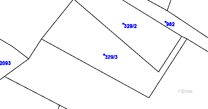 Parcela st. 329/3 v KÚ Krasíkov, Katastrální mapa