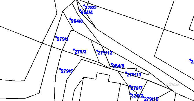 Parcela st. 279/12 v KÚ Krasíkov, Katastrální mapa