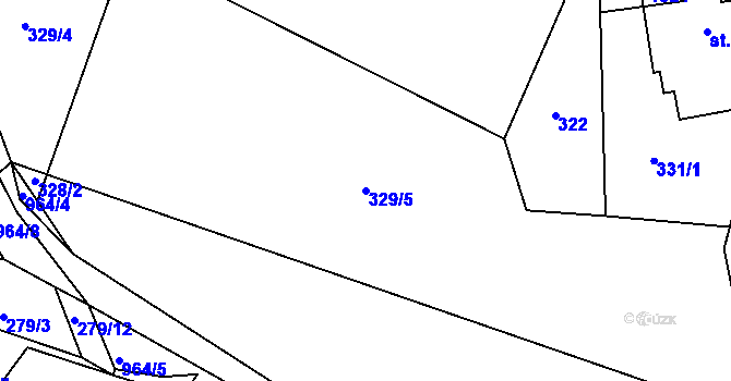 Parcela st. 329/5 v KÚ Krasíkov, Katastrální mapa