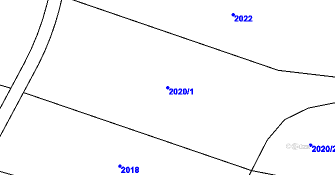Parcela st. 2020/1 v KÚ Krasíkov, Katastrální mapa