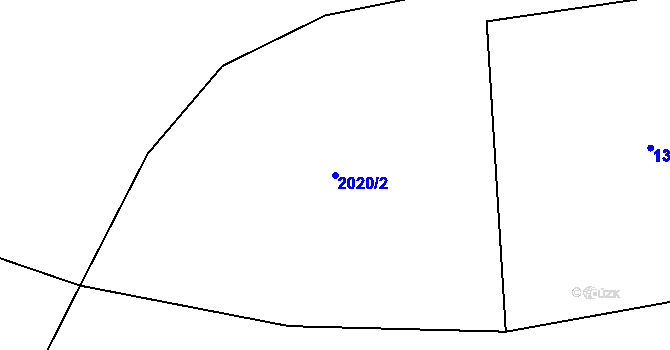 Parcela st. 2020/2 v KÚ Krasíkov, Katastrální mapa