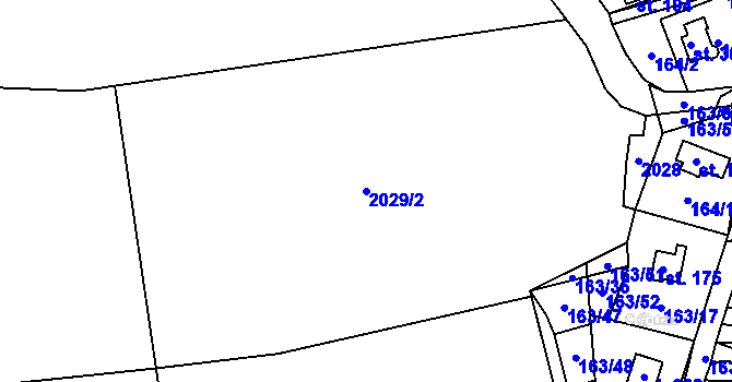 Parcela st. 2029/2 v KÚ Krasíkov, Katastrální mapa