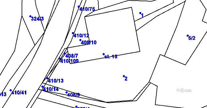 Parcela st. 15 v KÚ Pobistrýce, Katastrální mapa