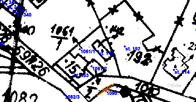 Parcela st. 142 v KÚ Tisová u Kraslic, Katastrální mapa