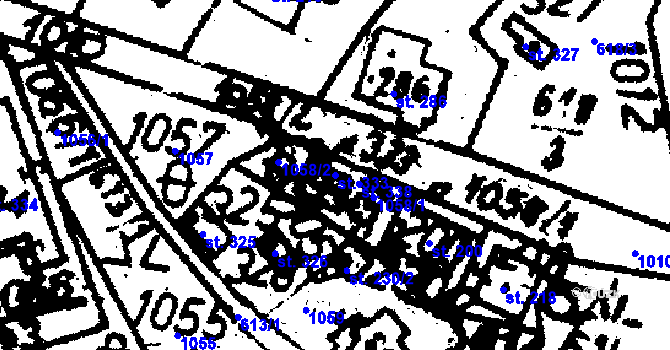 Parcela st. 333 v KÚ Tisová u Kraslic, Katastrální mapa