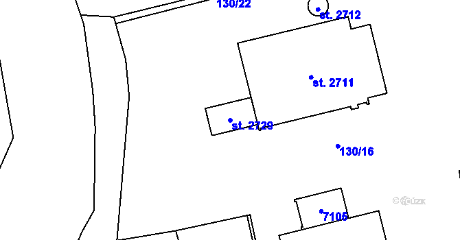 Parcela st. 2729 v KÚ Kraslice, Katastrální mapa