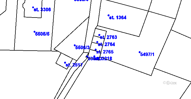 Parcela st. 2765 v KÚ Kraslice, Katastrální mapa
